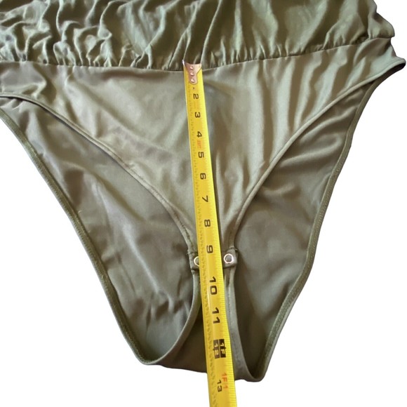 NWT Nina Parker Women's Plus Trendy V-Neck Tee Bodysuit Ivy Green  Size 2X - Picture 14 of 14